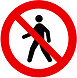보행자 금지 표시