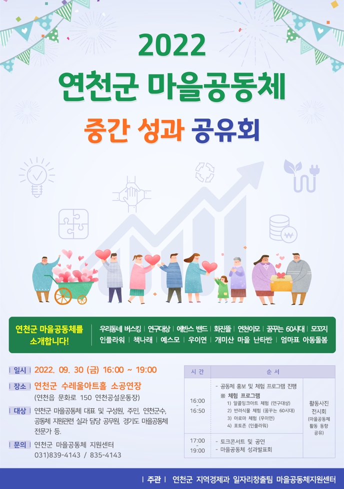 2022년 연천군 마을공동체 중간 성과공유회 개최 이미지 1 - 본문에 자세한설명을 제공합니다.